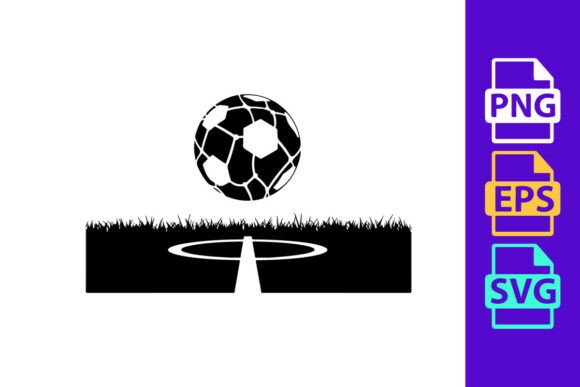 A Soccer Ball Hovers Above a White Line: Dynamic Vector Design