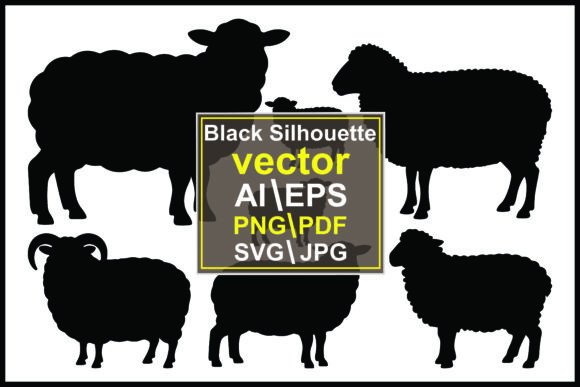 Black Silhouettes of Sheep and Lambs: A Designer's Guide