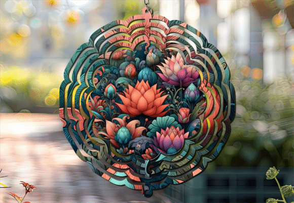 Boho Lotus Floral 3D Wind Spinner: A Design Deep Dive