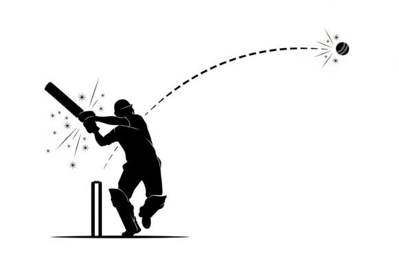 Dynamic Cricket Silhouettes for Modern Design