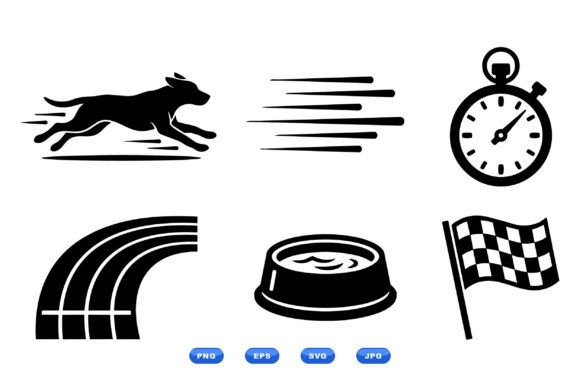 Greyhound Racing Icon Pack: Dynamic Design Assets for Your Brand