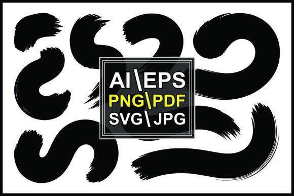 Mastering Artistic Expression with the Black Brush Stroke Number Eight Bundle