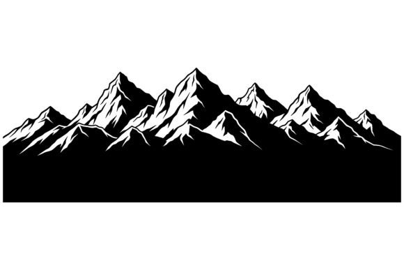 Mountain Range Silhouette Set: Capturing Nature's Drama in Design
