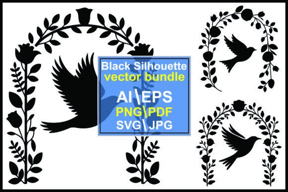 Silhouette Birds & Floral Branches: A Designer's Guide