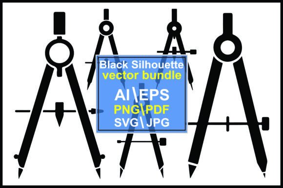 Silhouettes Compasses Drafting Tool Geom: A Designer's Asset