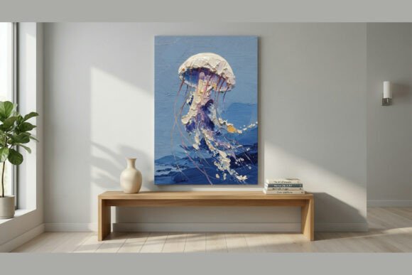Textured Impasto Jellyfish Oil Painting: A Deep Dive into Digital Art