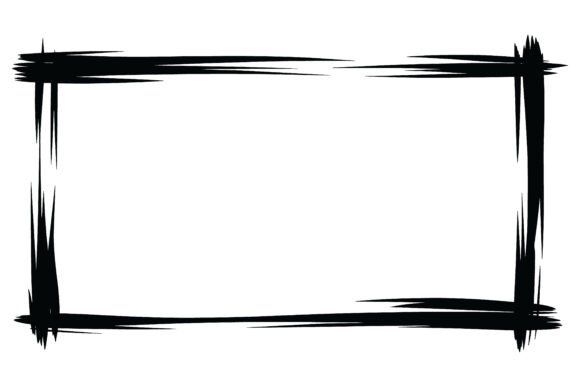The Cinematic Edge of the Black Brush Stroke Border Frame