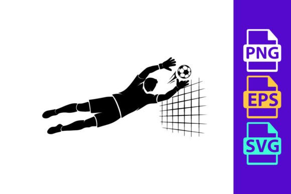 The Dynamic Energy of a Diving Goalkeeper in Vector Art