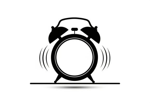 The Unmistakable Presence of Black Alarm Clock Ringing on Table